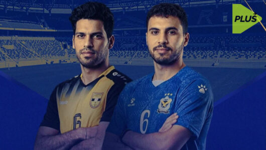 لاعبي القوة الجوية والشرطة يتنافسون في مباراة بدوري نجوم العراق