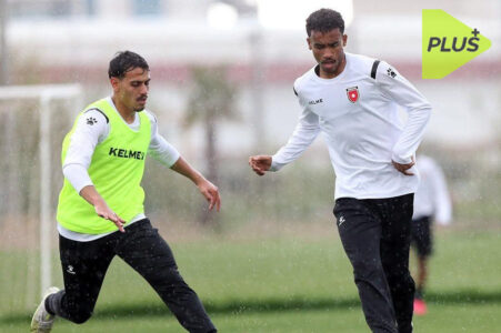 لاعبي المنتخب الوطني الأردني تحت 23 عامًا في تدريب خلال معسكر تركيا