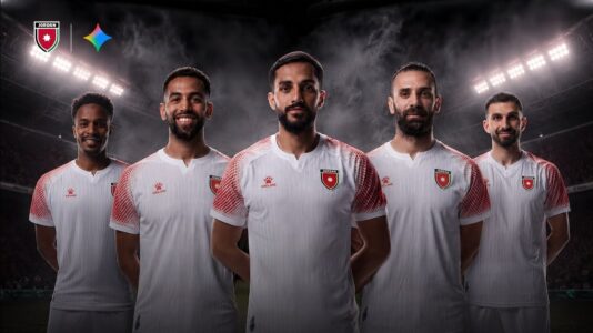 شعار الاتحاد الأردني لكرة القدم وشعار جوجل Gemini يرمزان للشراكة التقنية