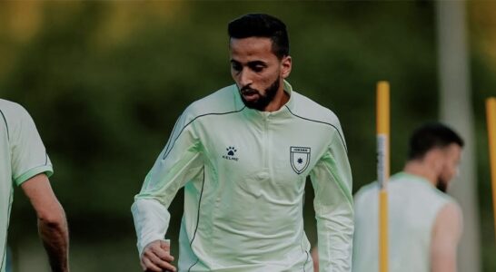 جمال السلامي ورجائي عايد في تدريبات المنتخب الأردني